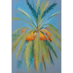 Big Palm Tree with Ripe Dates by Polina Levin