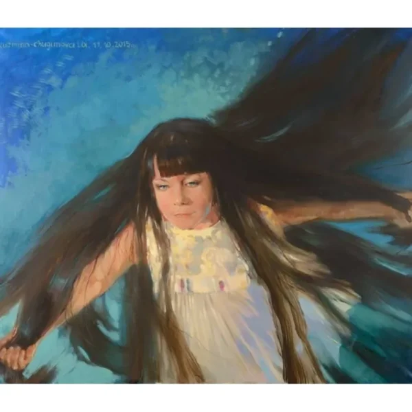 BLUE EYED FLYING GIRL by Tatiana Kuzmina-Chugunova