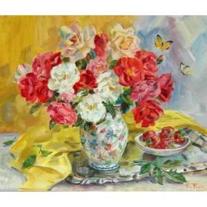BUTTERFLY AND FLOWERS by Tatiana Rymorenko