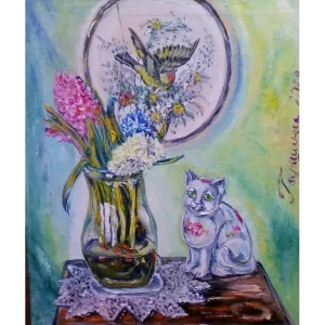 CAT & VASE by Irina Garshina