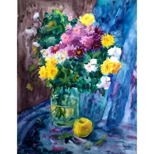 CHRYSANTHEMUMS (II) by Tatiana Rymorenko