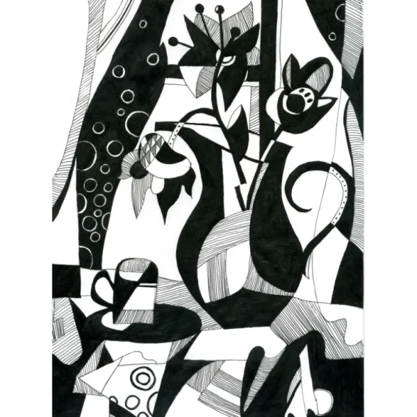 FLOWERS IN A VASE by Tatiana Rymorenko