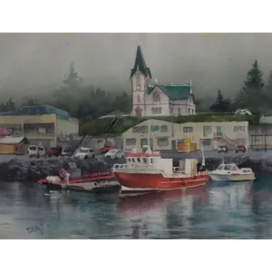 Foggy Husavik by Tatiana Ilitzky
