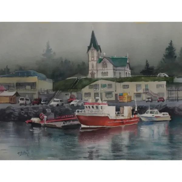 Foggy Husavik by Tatiana Ilitzky