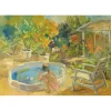 GIRL BY THE SWIMMING POOL