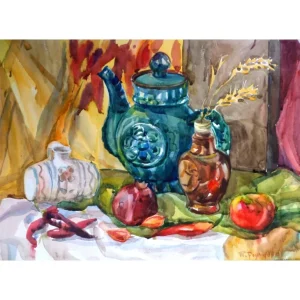 GREEN TEAPOT by Tatiana Rymorenko