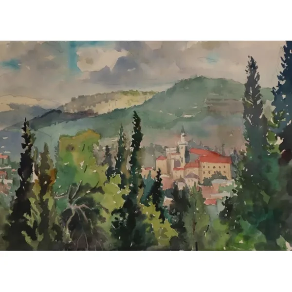 Jerusalem,Monastery in the Jerusalem mountains38x26