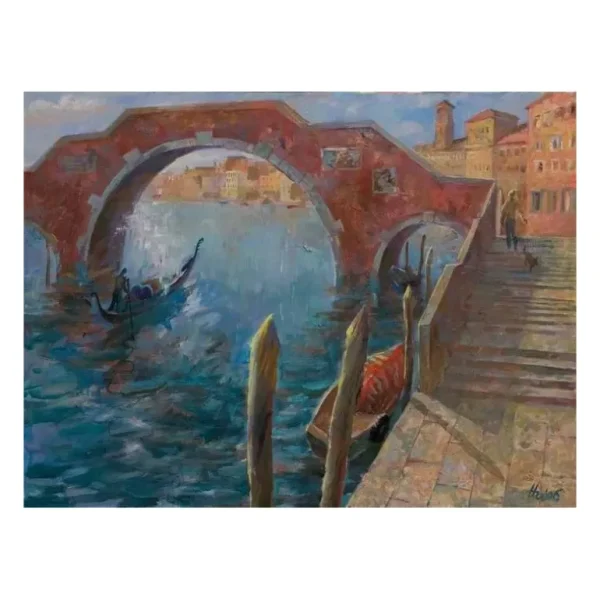 MORNING AT THE BRIDGE OF THREE ARCHES by Ivan Nesvetailo