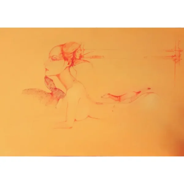 Nude with rabbit and sable