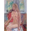 NUDE WOMAN ON A CHAIR by Tatiana Rymorenko