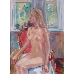 NUDE WOMAN ON A CHAIR by Tatiana Rymorenko