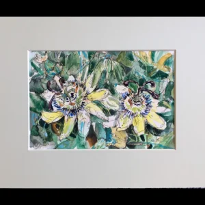PASSION FLOWERS WHITE ONES by Onute Juskiene