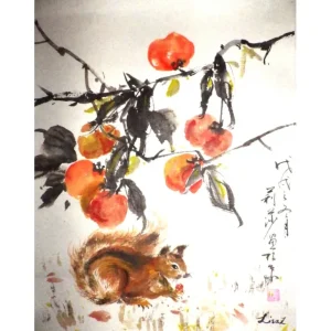 PERSIMMON & SQUIRREL by Lisa Zaretskaya