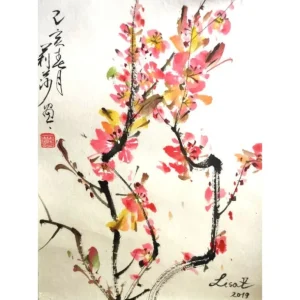 PLUM BLOSSOM by Lisa Zaretskaya