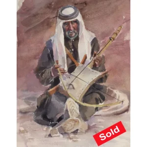 Sold. An old musician from Petra