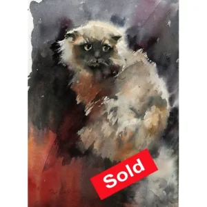 The sad cat. SOLD