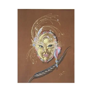 VENETIAN MASK & FEATHER by Irina Bespalova