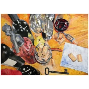WINE, CORKS & CELLAR KEY by Lorand Sipos